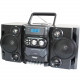 Naxa NPB-428 Mini Hi-Fi System - 5 W RMS - Black - CD Player, Cassette Recorder - 1 Disc(s) - 1 Cassette(s) - FM, AM - 2 Speaker(s) - CD-DA, MP3 - USB - Remote Control NPB428