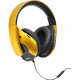 SYBA Multimedia Oblanc SHELL210 Saffron Yellow Subwoofer Headphone w/In-line Microphone - Stereo - Mini-phone - Wired - 32 Ohm - 20 Hz - 20 kHz - Over-the-head - Binaural - Circumaural - 5.17 ft Cable - Saffron Yellow OG-AUD63056