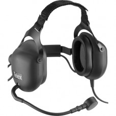 The Bosch Group RTS PH-16 Dual-Sided Headset with 24dB NRR, Flexible Dynamic Boom Mic - Mono - XLR - Wired - 300 Ohm - 350 Hz - 3 kHz - Over-the-head - Monaural - Circumaural - 6 ft Cable - Noise Canceling - Black - TAA Compliance PH-16 A4M