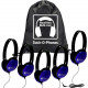 Hamilton Buhl SACK-O-PHONES, 5 BLUE PRIMO HEADPHONES SOP-PRM100