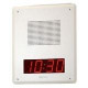 Valcom Speaker System - Flush Mount, Wall Mountable - White - LED Lights, Ethernet, Digital Clock VIP-419-D-IC