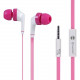 Worryfree Gadgets MYEPADS Massive Bass Stereo Earphone with Remote and Mic-WZ-11 - Stereo - Pink - Mini-phone - Wired - 32 Ohm - 20 Hz - 20 kHz - Earbud - Binaural - In-ear - 3.94 ft Cable WZ-11-PNK