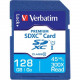 Verbatim 128GB Premium SDXC Memory Card, UHS-I Class 10 - Class 10/UHS-I (U1) - 90 MB/s Read1 Pack - 300x Memory Speed - TAA Compliance 44025