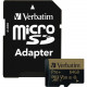Verbatim 64GB Pro Plus 600X microSDHC Memory Card with Adapter, UHS-I V30 U3 Class 10 - Class 10/UHS-I (U3) - 90 MB/s Read - 80 MB/s Write1 Pack - 600x Memory Speed - TAA Compliance 44034