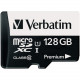 Verbatim 128GB Premium microSDXC Memory Card with Adapter, UHS-I Class 10 - Class 10/UHS-I (U1) - 80 MB/s Read1 Pack - TAA Compliance 44085