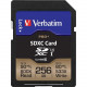 Verbatim Pro+ 256 GB SDXC - Class 10/UHS-I (U3) - 90 MB/s Read - 80 MB/s Write1 Pack - 600x Memory Speed - TAA Compliance 99141