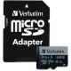 Verbatim 64GB Pro II Plus 1900X microSDXC Memory Card with Adapter, UHS-II V90 U3 Class 10 - 295 MB/s Read - 255 MB/s Write - 1900x Memory Speed - Lifetime Warranty - TAA Compliance 99168