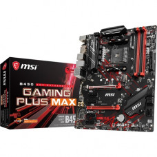 Micro-Star International  MSI B450 GAMING PLUS MAX Desktop Motherboard - AMD Chipset - Socket AM4 - 64 GB DDR4 SDRAM Maximum RAM - DIMM, UDIMM - 4 x Memory Slots - Gigabit Ethernet - 4 x USB 3.1 Port - HDMI - DVI - 1 x RJ-45 - 6 x SATA Interfaces B450GPLM