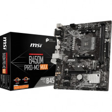 Micro-Star International  MSI B450M PRO-M2 MAX Desktop Motherboard - AMD Chipset - Socket AM4 - 32 GB DDR4 SDRAM Maximum RAM - DIMM, UDIMM - 2 x Memory Slots - Gigabit Ethernet - 4 x USB 3.1 Port - HDMI - DVI - 1 x RJ-45 - 4 x SATA Interfaces B450MPM2MAX