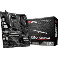 Micro-Star International  MSI MAG B550M BAZOOKA Desktop Motherboard - AMD Chipset - Socket AM4 - 128 GB DDR4 SDRAM Maximum RAM - DIMM, UDIMM - 4 x Memory Slots - Gigabit Ethernet - 4 x USB 3.1 Port - HDMI - 1 x RJ-45 - 4 x SATA Interfaces B550MBAZKA