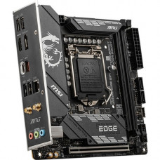 Micro-Star International  MSI MPG B560I GAMING EDGE WIFI Desktop Motherboard - Intel Chipset - Socket LGA-1200 - Intel Optane Memory Ready - Mini ITX - Core i3, Core i5, Core i7, Core i9, Celeron, Pentium Gold Processor Supported - 128 GB DDR4 SDRAM Maxim