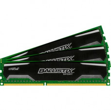 Micron Crucial Ballistix Sport 12GB (3 x 4 GB) DDR3 SDRAM Memory Module - For Workstation - 12 GB (3 x 4GB) - DDR3-1600/PC3-12800 DDR3 SDRAM - 1600 MHz - CL9 - 1.50 V - Non-ECC - Unbuffered - 240-pin - DIMM - Lifetime Warranty BLS3KIT4G3D1609DS1S0