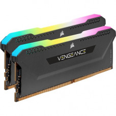 Corsair Vengeance RGB Pro SL 32GB (2 x 16GB) DDR4 DRAM 3200MHz C16 Memory Kit - Black - For Desktop PC, Motherboard - 32 GB (2 x 16GB) - DDR4-3200/PC4-25600 DDR4 SDRAM - 3200 MHz - CL16 - 1.35 V - 288-pin - DIMM - Lifetime Warranty CMH32GX4M2E3200C16