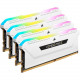 Corsair Vengeance RGB pro 32GB (4x8GB) DDR4 DRAM 3600MHz C18 Memory Kit - White - For Desktop PC, Motherboard - 32 GB (4 x 8GB) - DDR4-3600/PC4-28800 DDR4 SDRAM - 3600 MHz Quadruple-rank Memory - CL18 - 1.35 V - Non-ECC - Unbuffered - 288-pin - DIMM - Lif