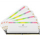 Corsair Dominator Platinum RGB 32GB (4 x 8GB) DDR4 SDRAM Memory Kit - For Motherboard - 32 GB (4 x 8 GB) - DDR4-3600/PC4-28800 DDR4 SDRAM - CL18 - 1.35 V - Non-ECC - Unbuffered - 288-pin - DIMM CMT32GX4M4C3600C18W