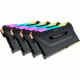 Corsair VENGEANCE RGB PRO 128GB DDR4 SDRAM Memory Module - For Motherboard - 128 GB (4 x 32 GB) - DDR4-3600/PC4-28800 DDR4 SDRAM - CL18 - 1.35 V - Non-ECC - 288-pin - DIMM CMW128GX4M4D3600C18