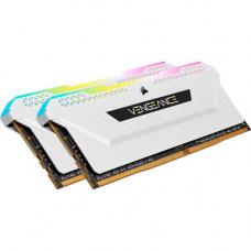 Corsair Vengeance RGB Pro 16GB (2 x 8GB) DDR4 DRAM 3600MHz C18 Memory Kit - White - For Motherboard, PC/Server - 16 GB (2 x 8GB) - DDR4-3600/PC4-28800 DDR4 SDRAM - 3600 MHz - CL18 - 1.35 V - Non-ECC - Unbuffered - 288-pin - DIMM - Lifetime Warranty CMW16G