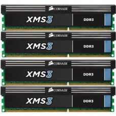 Corsair XMS3 16GB DDR3 SDRAM Memory Module - For Desktop PC - 16 GB (4 x 4 GB) - DDR3-1333/PC3-10666 DDR3 SDRAM - CL9 - Non-ECC - Unbuffered - 240-pin - DIMM CMX16GX3M4A1333C9