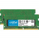 Micron Crucial 16GB (2 x 8GB) DDR4 SDRAM Memory Kit - For Notebook - 16 GB (2 x 8GB) - DDR4-3200/PC4-25600 DDR4 SDRAM - 3200 MHz - CL22 - 1.20 V - Non-ECC - Unbuffered - 260-pin - SoDIMM CT2K8G4SFS832A