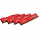 Kingston FURY Memory Red - 64GB Kit*(4x16GB) - DDR4 2933MHz CL17 DIMM - 64 GB (4 x 16 GB) - DDR4-2933/PC4-23400 DDR4 SDRAM - CL17 - 1.20 V - Non-ECC - Unbuffered - 288-pin - DIMM HX429C17FRK4/64