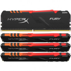 Kingston Technology HyperX FURY 64GB (4 x 16GB) DDR4 SDRAM Memory Kit - For Desktop PC - 64 GB (4 x 16 GB) - DDR4-2666/PC4-21300 DDR4 SDRAM - CL16 - 1.20 V - Non-ECC - Unbuffered - 288-pin - DIMM HX426C16FB4AK4/64