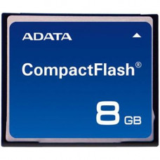 A-Data Technology  Adata 8 GB CompactFlash - 29 MB/s Read - 10 MB/s Write - Bulk IPC17-008GW
