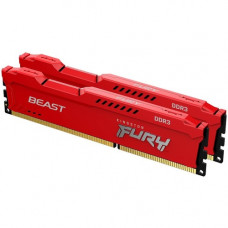 Kingston FURY Beast 16GB (2 x 8GB) DDR3 SDRAM Memory Kit - 16 GB (2 x 8GB) - DDR3-1866/PC3-14900 DDR3 SDRAM - 1866 MHz - CL10 - 1.50 V - Unbuffered - 240-pin - DIMM - Lifetime Warranty KF318C10BRK2/16