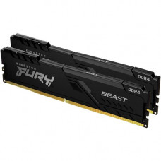 Kingston FURY Beast 64GB (2 x 32GB) DDR4 SDRAM Memory Kit - 64 GB (2 x 32GB) - DDR4-3000/PC4-24000 DDR4 SDRAM - 3000 MHz - CL16 - 1.35 V - 288-pin - DIMM - Lifetime Warranty KF430C16BBK2/64