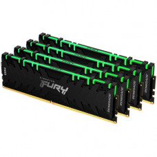 Kingston FURY Renegade 64GB (4 x 16GB) DDR4 SDRAM Memory Kit - For Motherboard - 64 GB (4 x 16GB) - DDR4-3200/PC4-25600 DDR4 SDRAM - 3200 MHz Dual-rank Memory - CL16 - 1.35 V - Non-ECC - Unbuffered - 288-pin - DIMM - Lifetime Warranty KF432C16RB1AK4/64