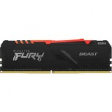 Kingston FURY Beast 16GB (2 x 8GB) DDR4 SDRAM Memory Kit - For Motherboard - 16 GB (2 x 8GB) - DDR4-3600/PC4-28800 DDR4 SDRAM - 3600 MHz Single-rank Memory - CL17 - 1.35 V - Non-ECC - Unbuffered - 288-pin - DIMM KF436C17BBAK2/16