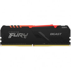 Kingston FURY Beast 16GB DDR4 SDRAM Memory Module - 16 GB - DDR4-3600/PC4-28800 DDR4 SDRAM - 3600 MHz Single-rank Memory - CL18 - 1.35 V - Non-ECC - Unbuffered - 288-pin - DIMM - Lifetime Warranty KF436C18BBA/16