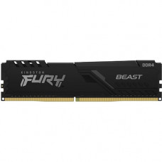 Kingston FURY Beast 8GB DDR4 SDRAM Memory Module - 8 GB - DDR4-3733/PC4-29800 DDR4 SDRAM - 3733 MHz Single-rank Memory - CL19 - 1.35 V - Non-ECC - Unbuffered - 288-pin - DIMM KF437C19BB/8