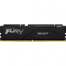 Kingston FURY Beast 64GB (2 x 32GB) DDR5 SDRAM Memory Kit - For Motherboard - 64 GB (2 x 32GB) - DDR5-4800/PC5-38400 DDR5 SDRAM - 4800 MHz Dual-rank Memory - CL38 - 1.10 V - Unbuffered - 288-pin - DIMM - Lifetime Warranty KF548C38BBK2-64