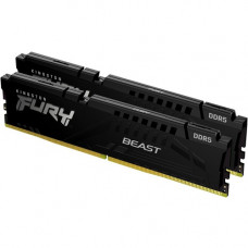 Kingston FURY Beast 32GB (2 x 16GB) DDR5 SDRAM Memory Kit - For Motherboard - 32 GB (2 x 16GB) DDR5 SDRAM - 5200 MHz - CL40 - 1.25 V - On-die ECC - 288-pin - DIMM - Lifetime Warranty KF552C40BBK2-32