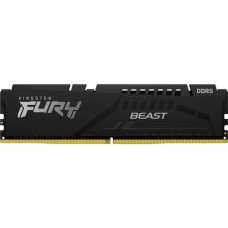 Kingston FURY Beast 16GB DDR5 SDRAM Memory Module - For Motherboard, Desktop PC - 16 GB (1 x 16GB) - DDR5-5600/PC5-44800 DDR5 SDRAM - 5600 MHz Single-rank Memory - CL40 - 1.25 V - On-die ECC - 288-pin - DIMM - Lifetime Warranty KF556C40BB-16