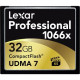 Lexar Professional 32 GB CompactFlash - 160 MB/s Read - 65 MB/s Write - 1 Card/2 Pack - 1066x Memory Speed LCF32GCRBNA10662