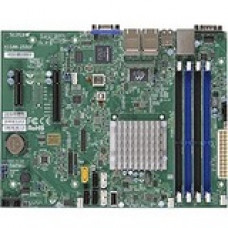 Supermicro A1SAM-2550F Desktop Motherboard - Intel Chipset - Socket BGA-1283 - Intel Atom C2550 Quad-core (4 Core) - 1 x Bulk Pack - Micro ATX - 64 GB DDR3 SDRAM Maximum RAM - 1.33 GHz Memory Speed Supported - 4 x Memory Slots - Serial ATA/600, Serial ATA