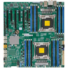 Supermicro X10DAi Server Motherboard - Intel Chipset - Socket LGA 2011-v3 - 1 x Bulk Pack - Extended ATX - 2 x Processor Support - 1 TB DDR4 SDRAM Maximum RAM - 2.13 GHz Memory Speed Supported - 16 x Memory Slots - Serial ATA/600 RAID Supported Controller