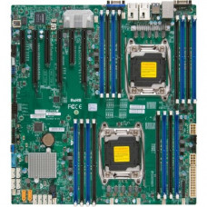 Supermicro X10DRi Server Motherboard - Intel Chipset - Socket LGA 2011-v3 - Retail Pack - Extended ATX - 2 x Processor Support - 1 TB DDR4 SDRAM Maximum RAM - 2.13 GHz Memory Speed Supported - 16 x Memory Slots - Serial ATA/600 RAID Supported Controller -