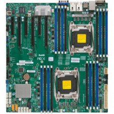 Supermicro X10DRi-T Server Motherboard - Intel Chipset - Socket LGA 2011-v3 - 1 x Bulk Pack - Extended ATX - 2 x Processor Support - 1 TB DDR4 SDRAM Maximum RAM - 2.13 GHz Memory Speed Supported - 16 x Memory Slots - Serial ATA/600 RAID Supported Controll