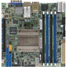 Supermicro X10SDV-16C-TLN4F Server Motherboard - Socket BGA-1667 - Mini ITX - Intel Xeon D-1587 - 128 GB DDR4 SDRAM Maximum RAM - RDIMM, DIMM, UDIMM - 4 x Memory Slots - Gigabit Ethernet - 6 x SATA Interfaces MBD-X10SDV-16C-TLN4F-B