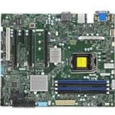 Supermicro X11SAT-F Workstation Motherboard - Intel Chipset - Socket H4 LGA-1151 - Retail Pack - ATX - 1 x Processor Support - 64 GB DDR4 SDRAM Maximum RAM - 2.13 GHz, 1.87 GHz, 1.60 GHz Memory Speed Supported - DIMM, UDIMM - 4 x Memory Slots - Serial ATA