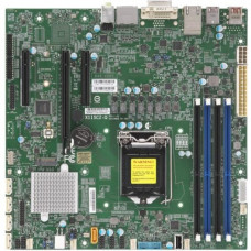 Supermicro X11SCZ-Q Desktop Motherboard - Intel Chipset - Socket H4 LGA-1151 - 1 x Bulk Pack - Micro ATX - 1 x Processor Support - 64 GB DDR4 SDRAM Maximum RAM - 2.67 GHz, 2.40 GHz, 2.13 GHz, 1.87 GHz, 1.60 GHz Memory Speed Supported - DIMM, UDIMM - 4 x M