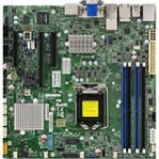 Supermicro X11SSZ-TLN4F Server Motherboard - Intel Chipset - Socket H4 LGA-1151 - 64 GB DDR4 SDRAM Maximum RAM - DIMM, UDIMM - 4 x Memory Slots - Gigabit Ethernet - 2 x USB 3.0 Port - DVI - 4 x SATA Interfaces MBD-X11SSZ-TLN4F-B