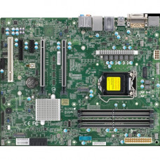 Supermicro X12SAE Workstation Motherboard - Intel Chipset - Socket LGA-1200 - 128 GB DDR4 SDRAM Maximum RAM - DIMM, UDIMM - 4 x Memory Slots - Gigabit Ethernet - 4 x USB 3.1 Port - HDMI - DVI - 2 x RJ-45 - 4 x SATA Interfaces MBD-X12SAE-B