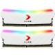 PNY XLR8 Gaming EPIC-X RGB 3600MHz Desktop Memory White Edition - For Desktop PC - 16 GB (2 x 8GB) - DDR4-3600/PC4-28800 DDR4 SDRAM - 3600 MHz Dual-rank Memory - CL18 - 1.35 V - Non-ECC - Unbuffered - 288-pin - DIMM - Lifetime Warranty MD16GK2D4360018XWRG