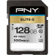 PNY Elite-X 128 GB Class 10/UHS-I (U3) SDXC - 100 MB/s Read P-SD128U3100EX-GE