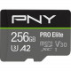 PNY PRO Elite 256 GB Class 10/UHS-I (U3) microSDXC - 100 MB/s Read - 90 MB/s Write - Lifetime Warranty P-SDU256V32100PRO-GE
