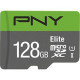 PNY Elite 128 GB Class 10/UHS-I (U1) microSDXC - 100 MB/s Read - Lifetime Warranty P-SDUX128U185GW-GE