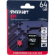 PATRIOT Memory 64 GB Class 10/UHS-I (U3) microSDXC - 100 MB/s Read - 80 MB/s Write - 3 Year Warranty PEF64GEP31MCX